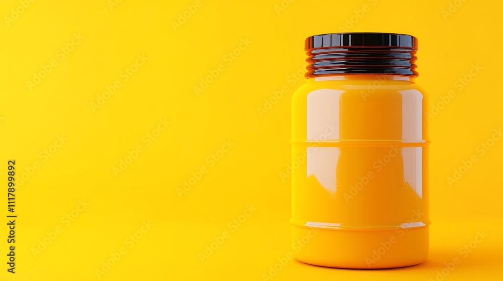3D Illustration of a Yellow Oil Barrel Against a Bright Yellow Background Representing Price Fluctuations and Market Concepts in the Oil Industry 3D Illustration of a Yellow Oil Barrel Against a Bright Yellow Background Representing Price Fluctuations and Market Concepts in the Oil Industry
