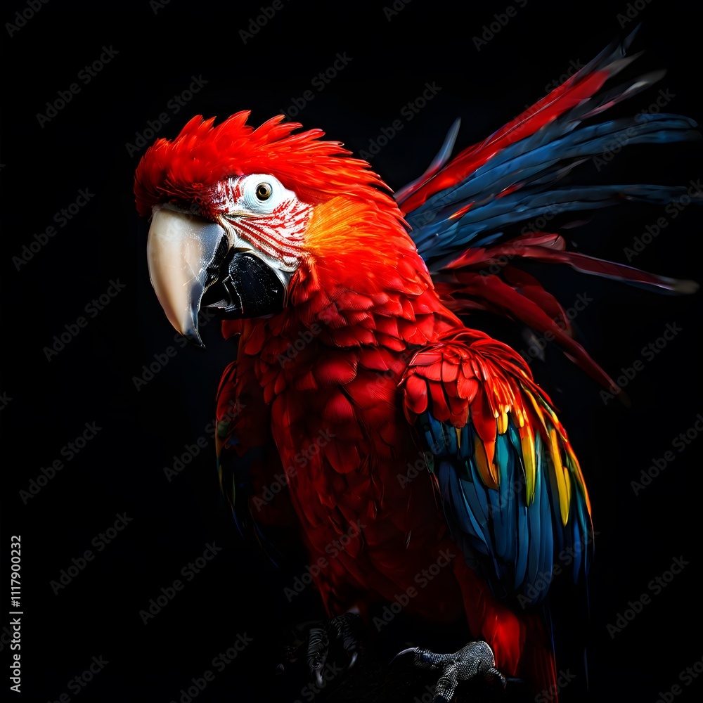 Obraz premium beautiful animal in a studio isolated on black wild life