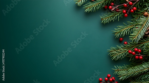 Green Christmas background photo