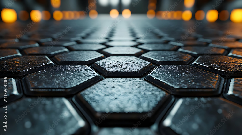 3D Hexagon Tiles Abstract Background 3D Hexagon Tiles Abstract Background
