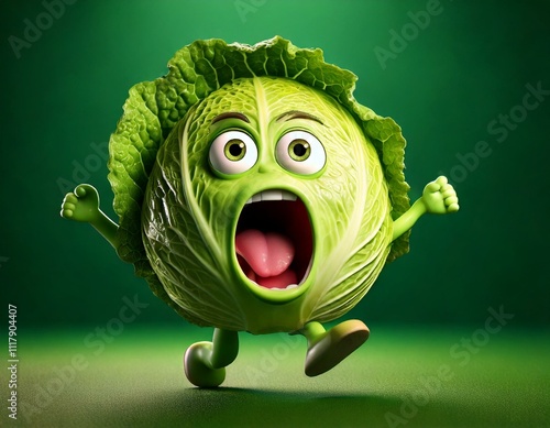 Cute Cartoon Cabbage Food C...