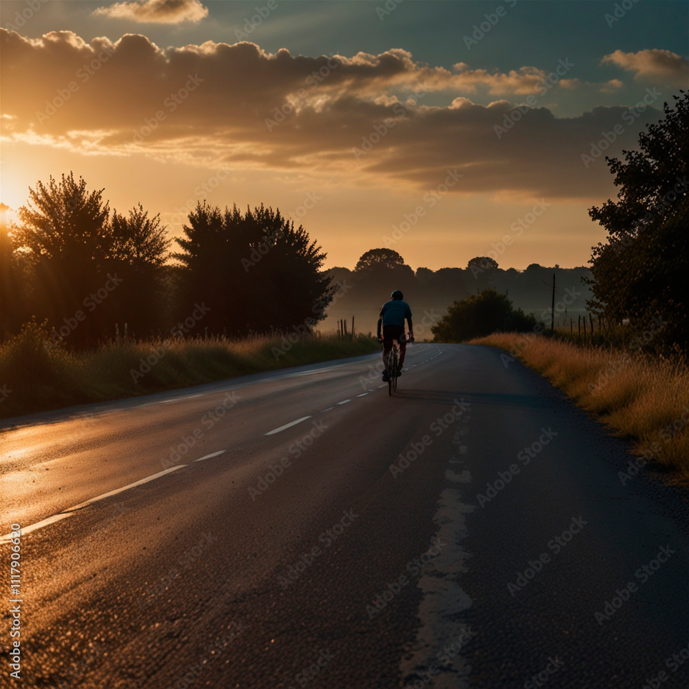 silhouette of a person walking on the road silhouette of a person walking on the road