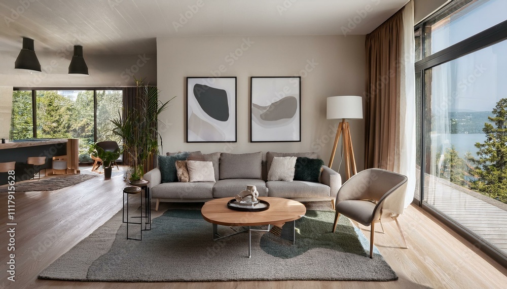 modern living room featuring a statement chandelier and plush seating for a luxurious feel modern living room featuring a statement chandelier and plush seating for a luxurious feel