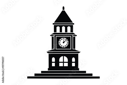 clock tower vector illustration