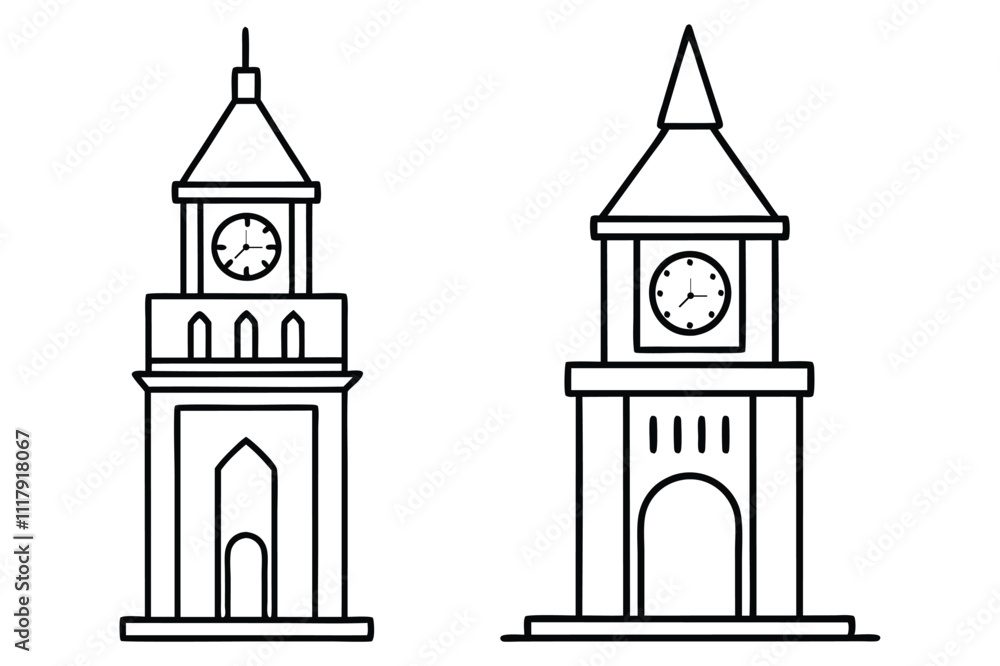 Naklejka premium church tower illustration