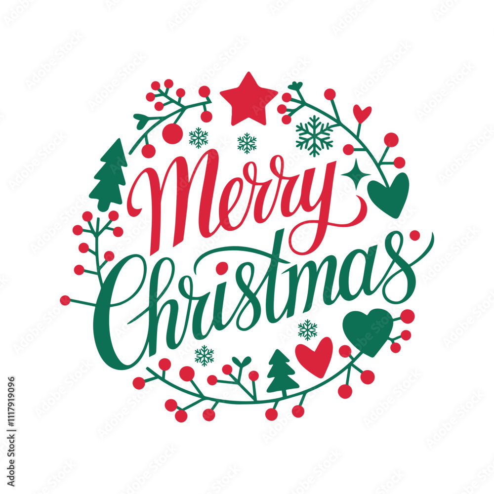 Fototapeta premium Merry Christmas typography t shirt design vector