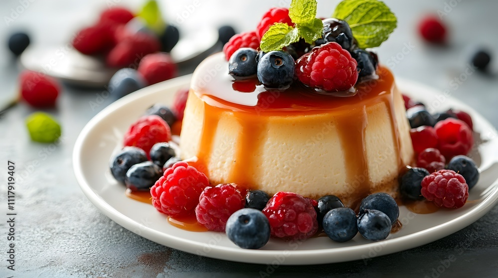 Decadent Custard Delight: A Visually Captivating Dessert Decadent Custard Delight: A Visually Captivating Dessert