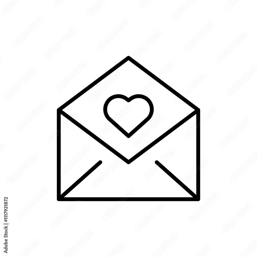 Love letter outline icons, minimalist vector illustration ,simple transparent graphic element .Isolated on white background Love letter outline icons, minimalist vector illustration ,simple transparent graphic element .Isolated on white background