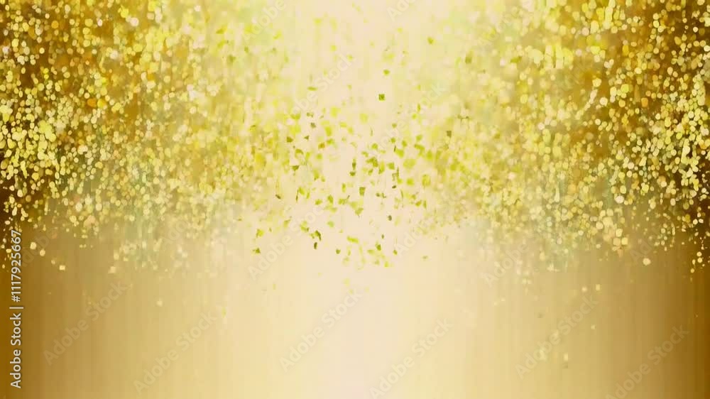 A bokeh gold background with swirling, sparkling particles animation loop A bokeh gold background with swirling, sparkling particles animation loop