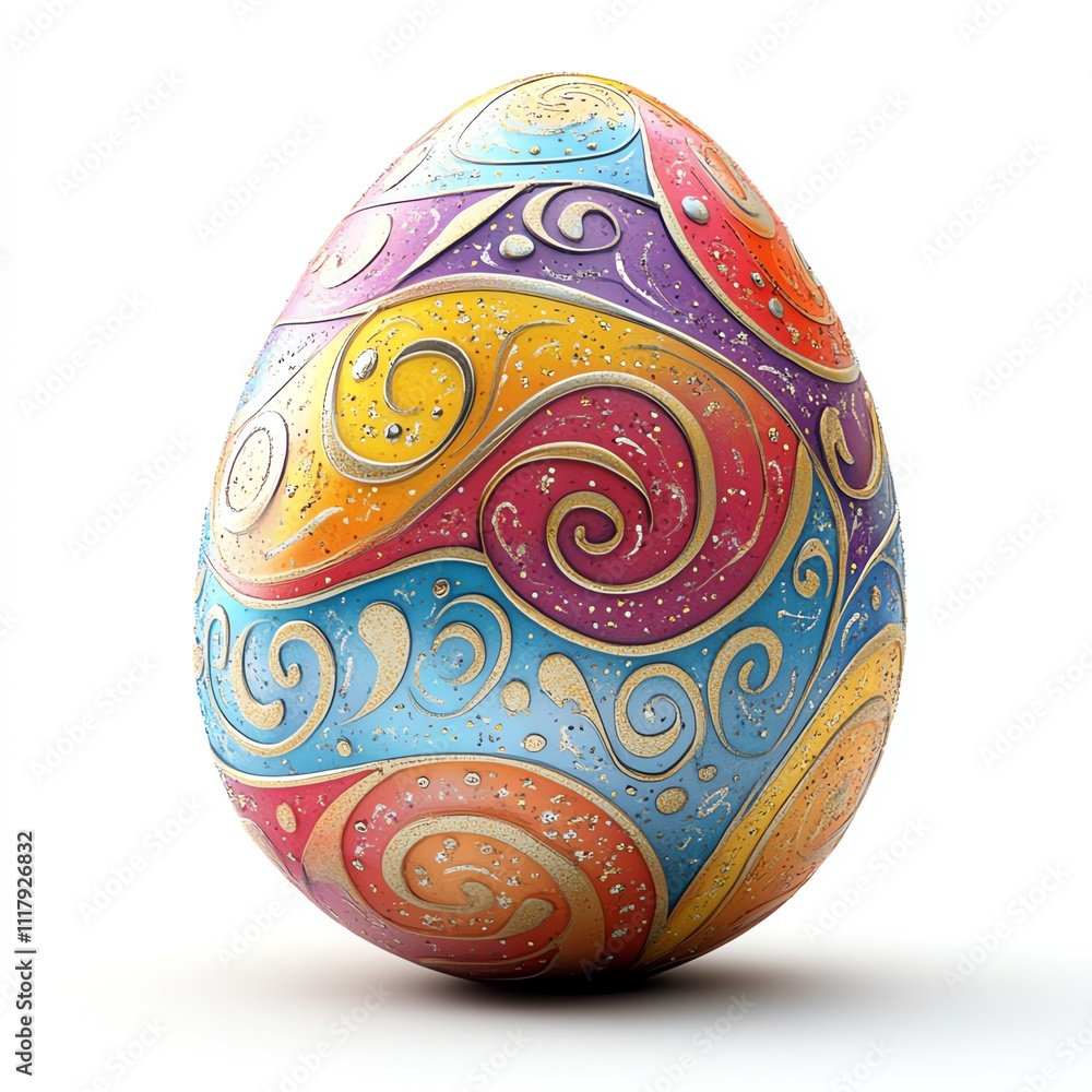 A colorful, intricately designed egg featuring swirling patterns in vibrant hues, symbolizing creativity and festive celebrations. A colorful, intricately designed egg featuring swirling patterns in vibrant hues, symbolizing creativity and festive celebrations.