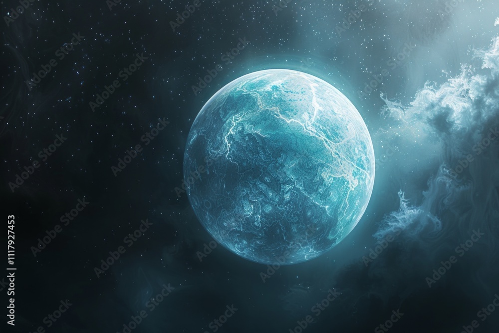 Fototapeta premium uranus planet in deep space.