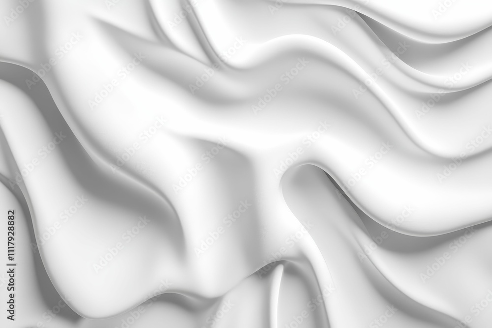 White fabric, softly draped, flowing curves. White fabric, softly draped, flowing curves.