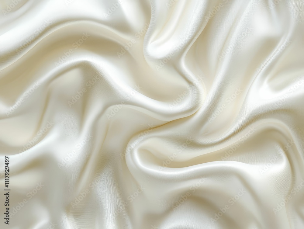 Fototapeta premium Cream-colored fabric, soft, flowing, luxurious drape.