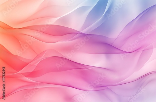 Abstract Digital Art with Waves of Light and Colorful Lines. AI generated illustration