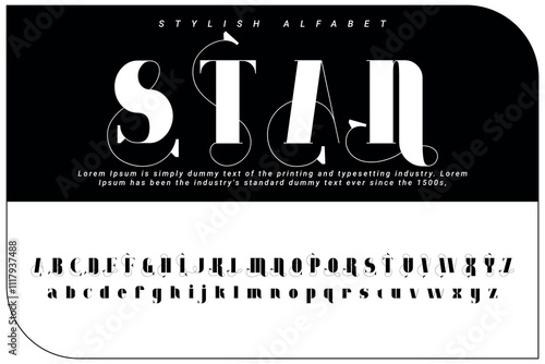 Stan Rogers Stylish alphabet display vector font and Beautiful luxury Font