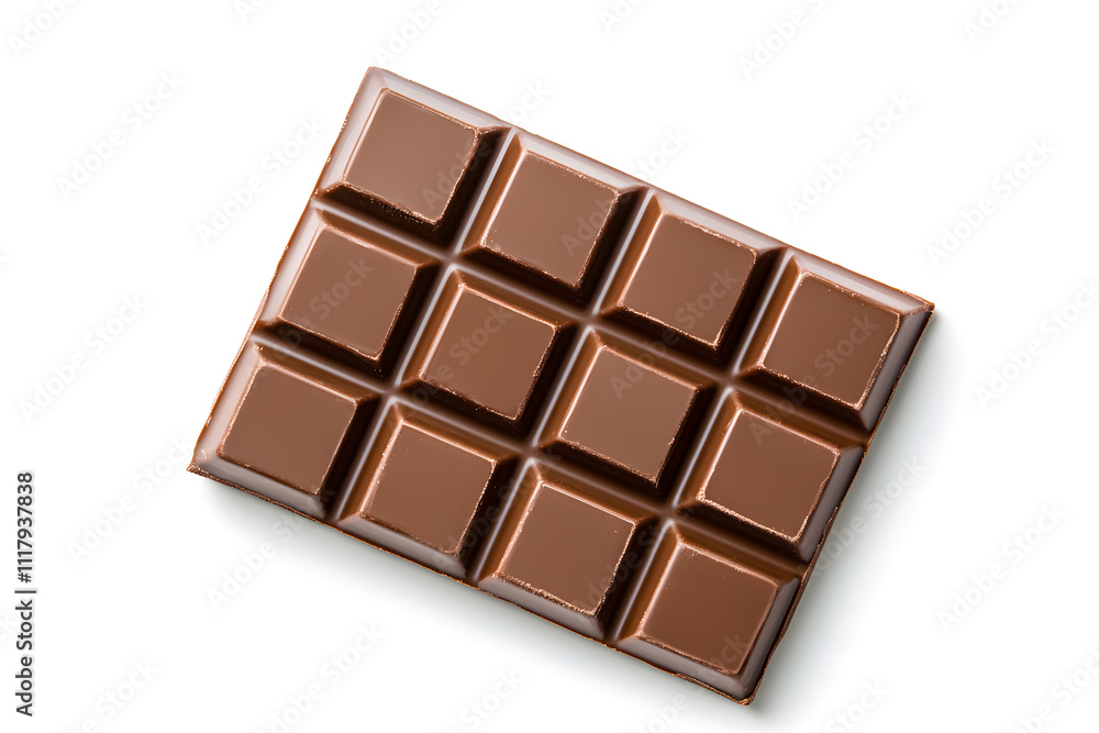 Pieces of milk chocolate bar isolated on white background Pieces of milk chocolate bar isolated on white background