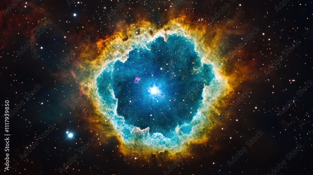 Fototapeta premium Cosmic Wonder: Ring Nebula's Celestial Dance
