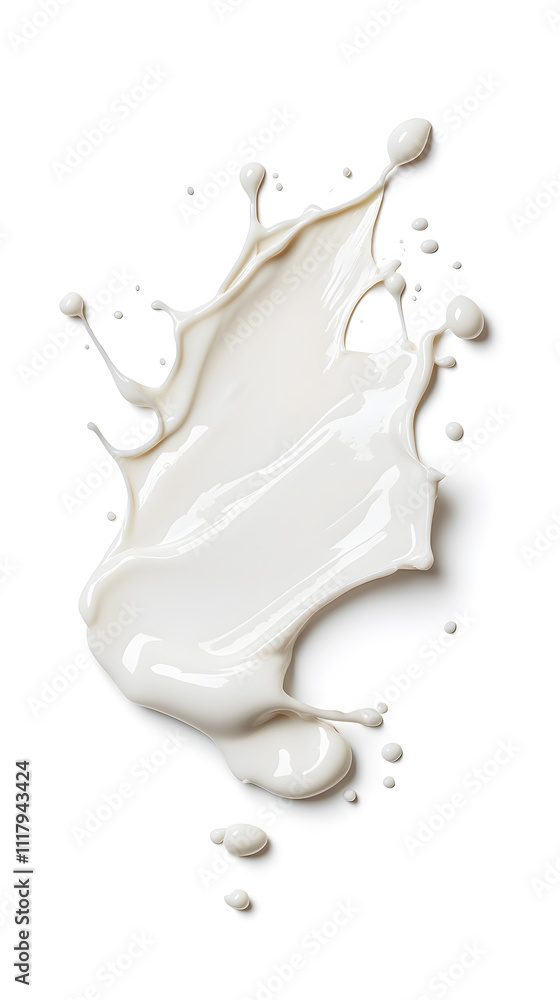 Milk creamy splash isolated on white background Milk creamy splash isolated on white background