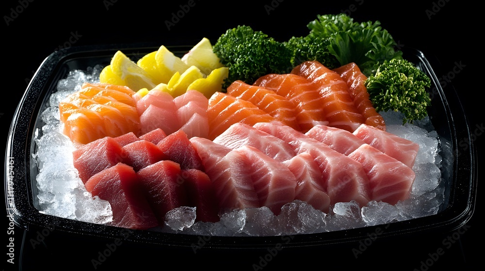 Vibrant Sashimi Platter: A Culinary Masterpiece Vibrant Sashimi Platter: A Culinary Masterpiece