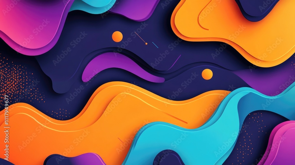 Unique abstract shapes with sharp edges and vibrant hues, forming a striking and modern background Unique abstract shapes with sharp edges and vibrant hues, forming a striking and modern background