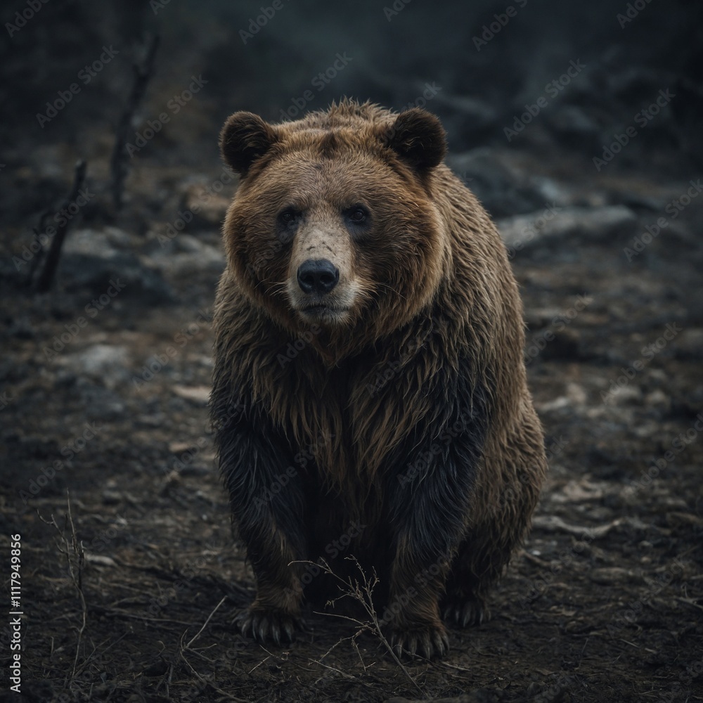 A sad animal looking lost and alone A sad animal looking lost and alone