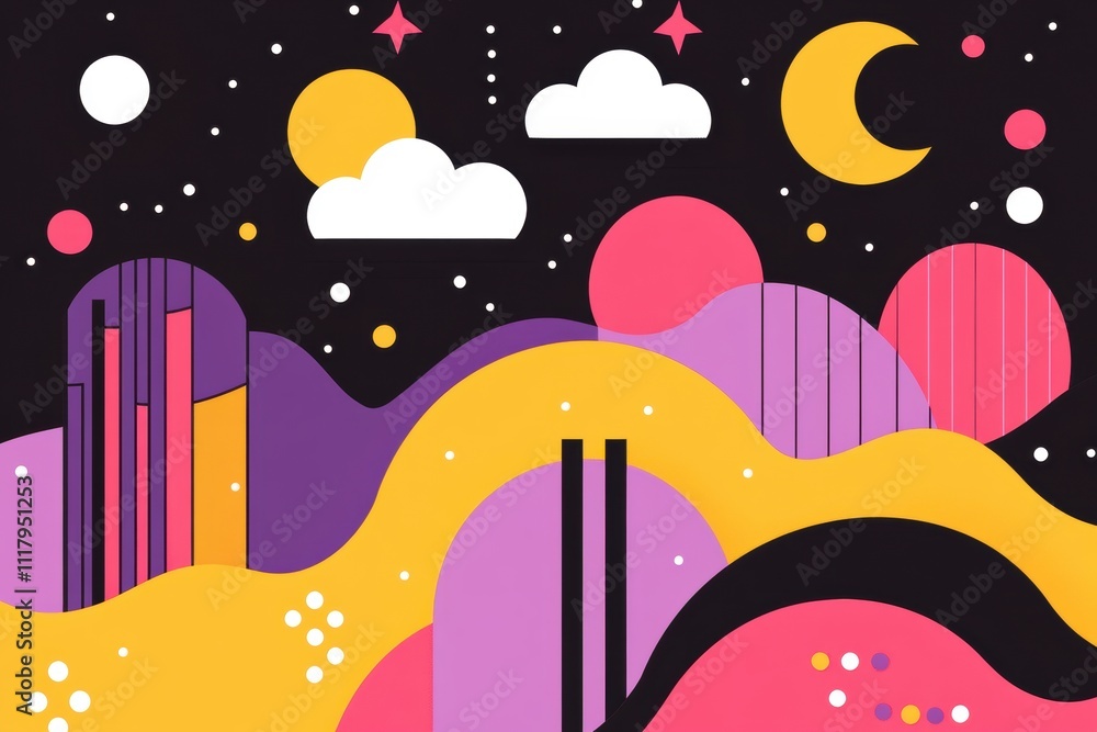 Abstract landscape art featuring geometric shapes digital environment colorful design modern aesthetic vibrant viewpoint Abstract landscape art featuring geometric shapes digital environment colorful design modern aesthetic vibrant viewpoint