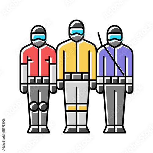 team paintball game color icon vector. team paintball game sign. isolated symbol illustration