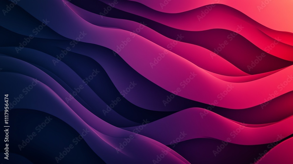 Abstract background with curved lines in pink, purple, and blue. Abstract background with curved lines in pink, purple, and blue.
