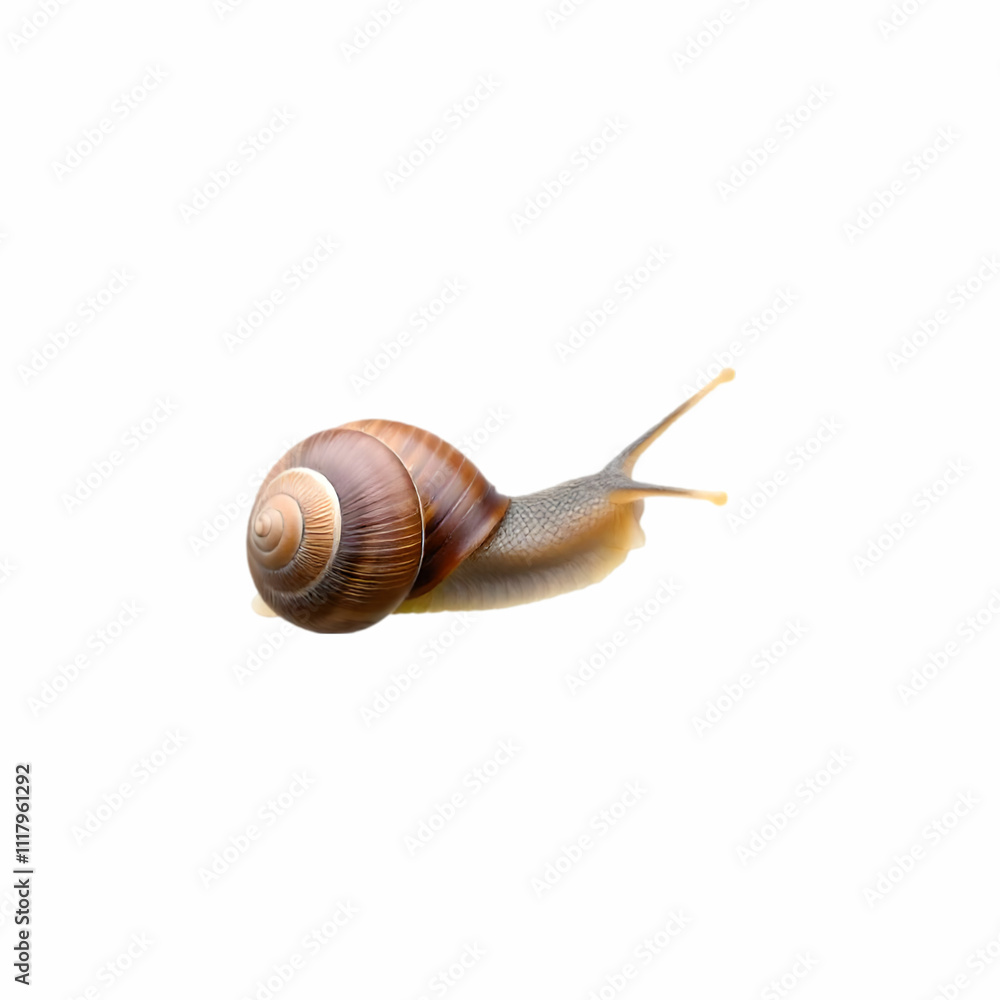 Garden snail isolated on the blank background Garden snail isolated on the blank background