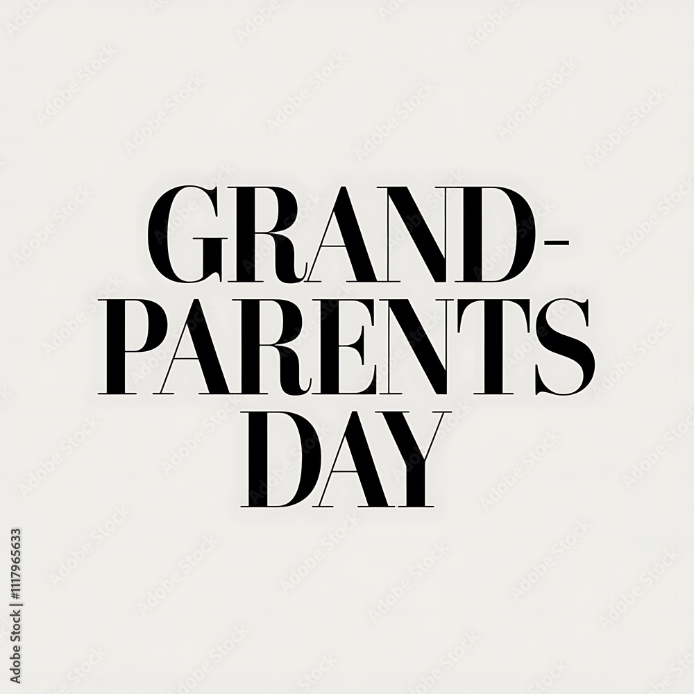 Fototapeta premium Grandparents Day celebration wishes and greetings