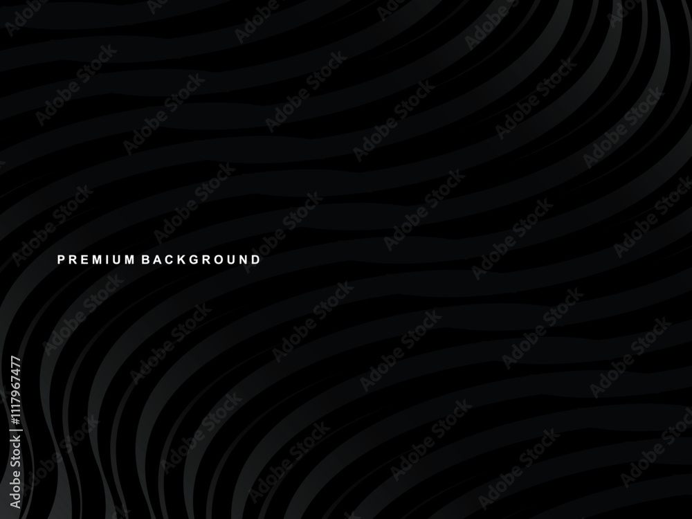 Abstract futuristic dark black background with wave design. Realistic 3d wallpaper with luxury flowing lines, perfect for posters, celebrations, websites, flyers, banners, apps, etc. Abstract futuristic dark black background with wave design. Realistic 3d wallpaper with luxury flowing lines, perfect for posters, celebrations, websites, flyers, banners, apps, etc.