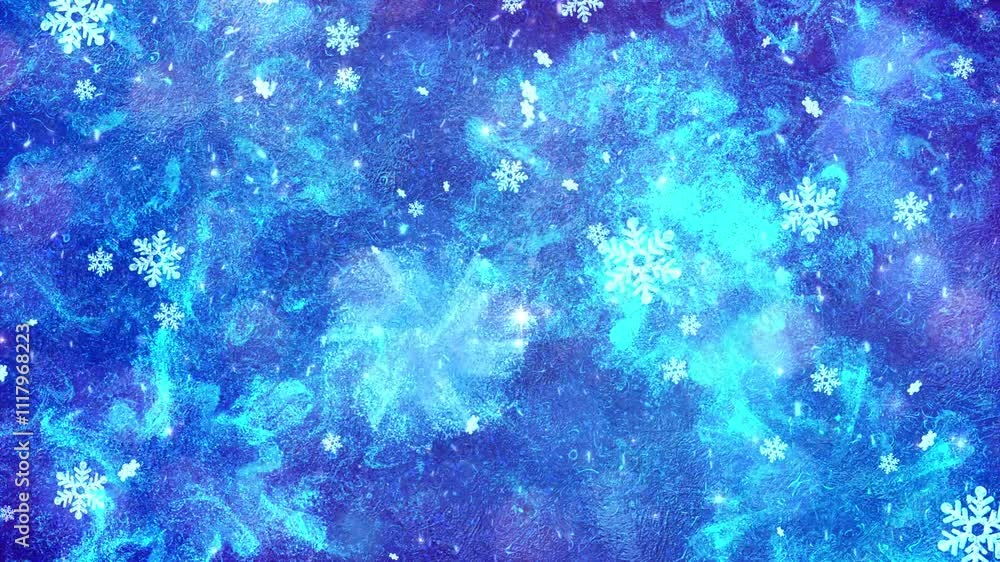 Magical Christmas Snowflakes Background Loop Magical Christmas Snowflakes Background Loop
