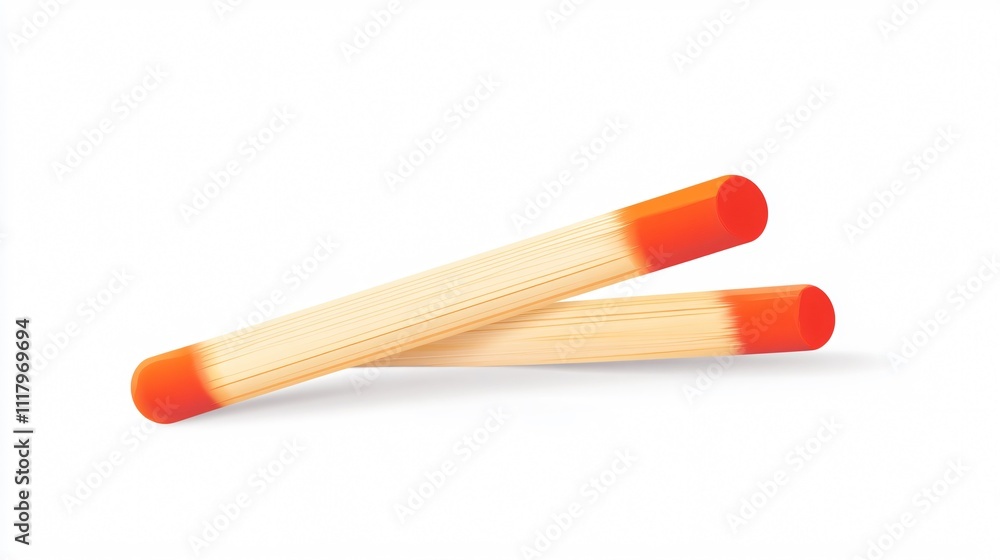 Detailed Match Stick Vector Illustration for Design Projects