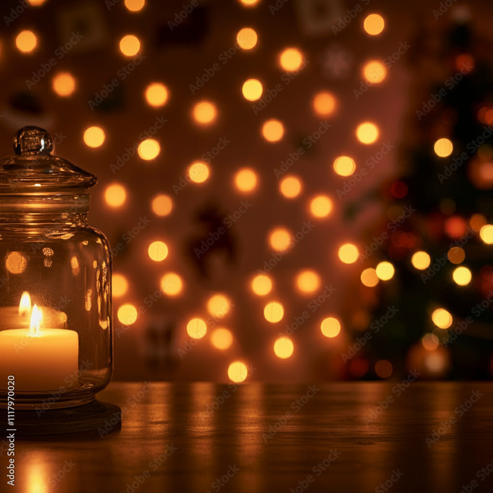 christmas candles on the table christmas candles on the table
