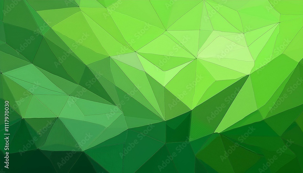 Fototapeta premium Abstract polygonal green background