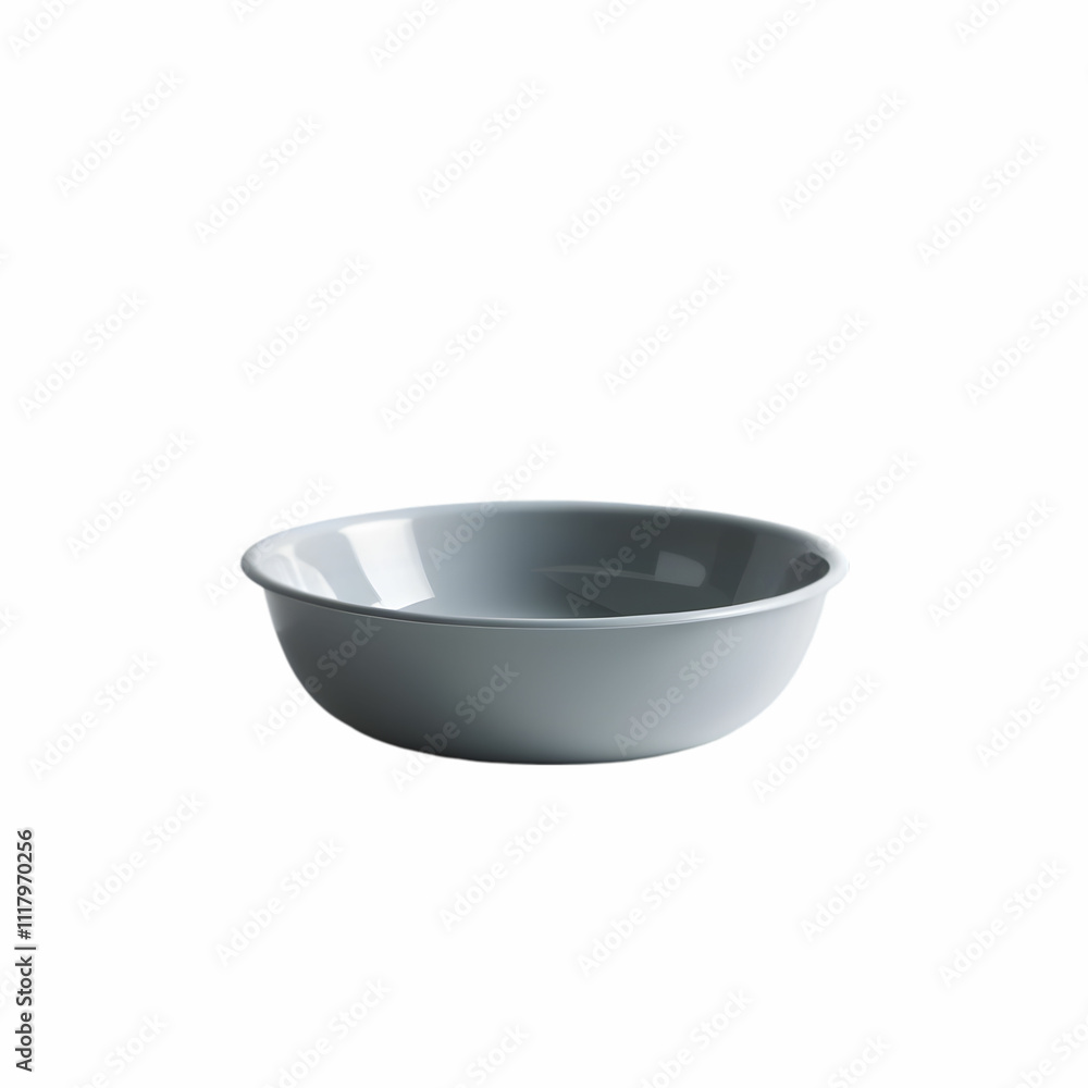 Grey cat's plastic bowl isolated isolated on white background Grey cat's plastic bowl isolated isolated on white background