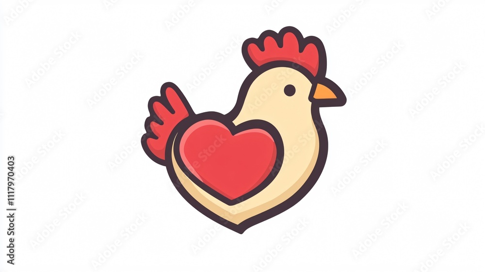 Chicken Heart Outline Icon: Transparent Vector Isolated Image for Creative Designs Chicken Heart Outline Icon: Transparent Vector Isolated Image for Creative Designs