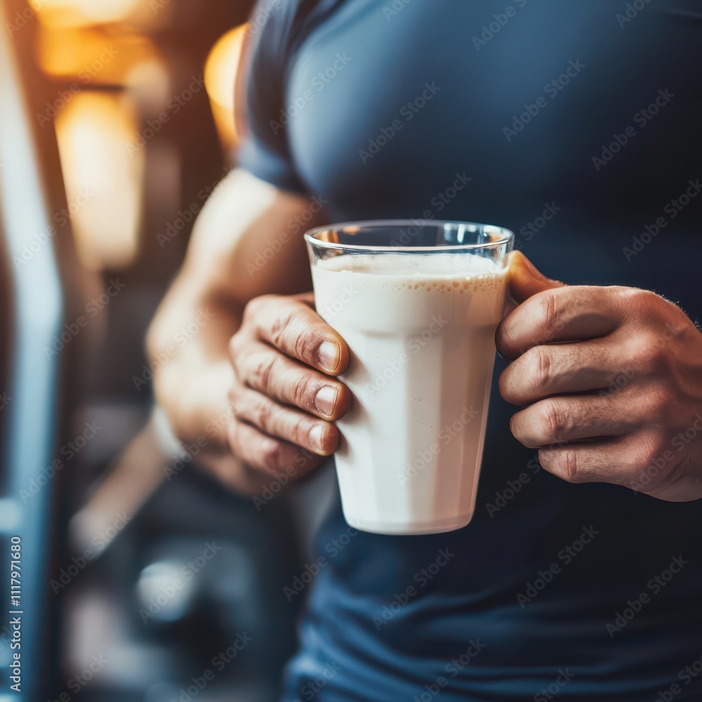 Refreshing Milk Drink in a Modern Setting Refreshing Milk Drink in a Modern Setting