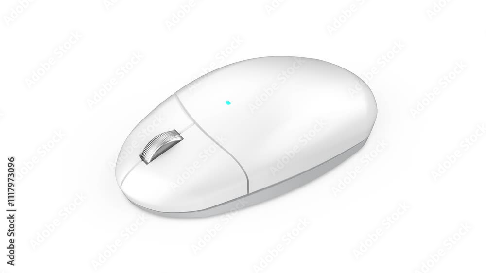 Wireless computer mouse on white background Wireless computer mouse on white background