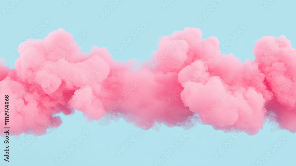 Fototapeta premium Colorful vapor clouds fill the air in a vibrant display against a soft backdrop during a creative event. Generative AI