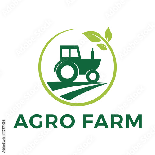 agro farm flat minimalist logo design