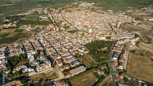 Aerial view of Torremaggiore located in Puglia, Italy. It is a small town in the province of Foggia. photo