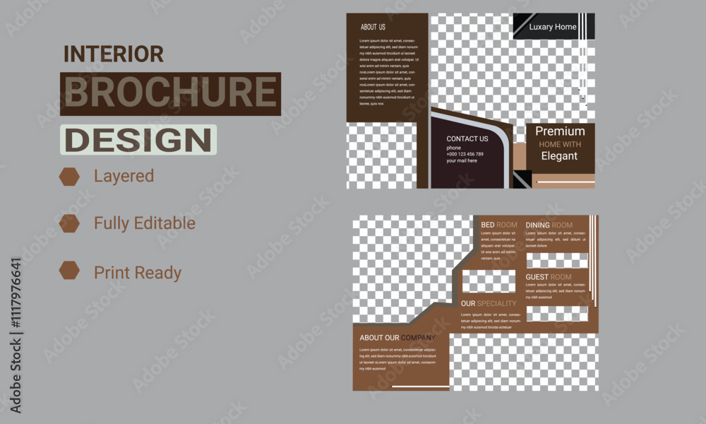 Fototapeta premium Creative interior brochure design vactor