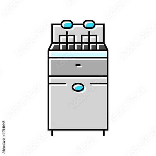 fryer restaurant equipment color icon vector. fryer restaurant equipment sign. isolated symbol illustration