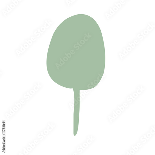 shrubbery tree simple vector illustration