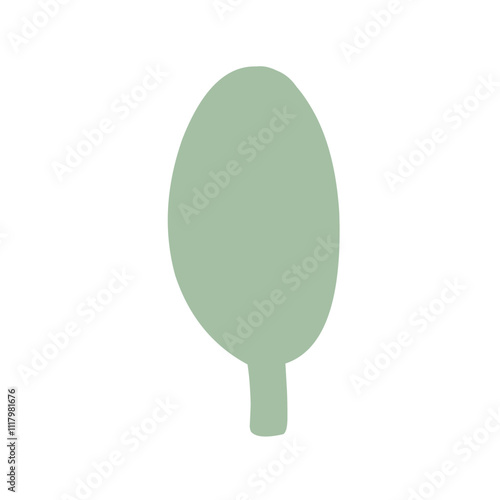 shrubbery tree simple vector illustration