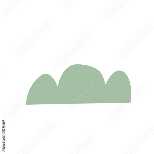 shrubbery tree simple vector illustration