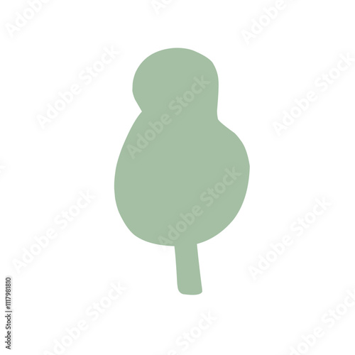 shrubbery tree simple vector illustration