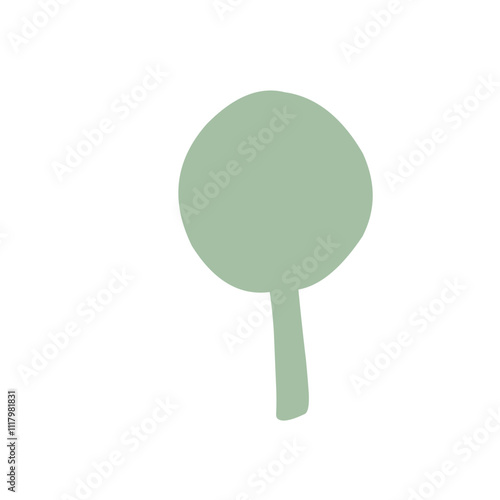 shrubbery tree simple vector illustration