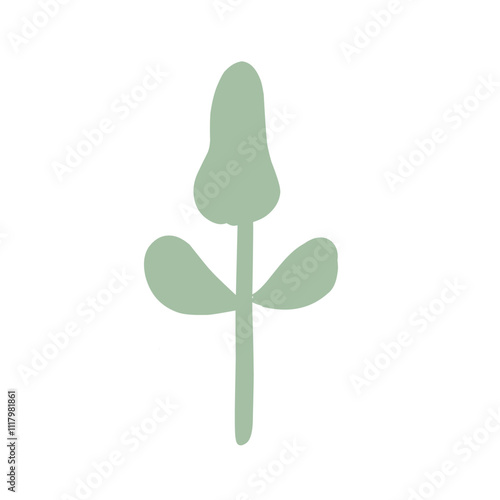shrubbery tree simple vector illustration